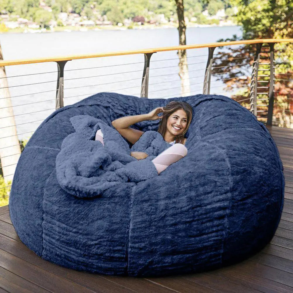 Giant Fluffy Fur Bean Bag Super Soft Replacement Cover