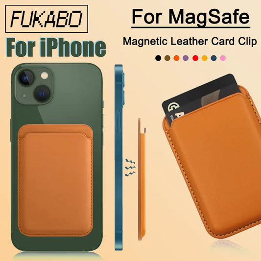 Magsafe Magnetic Leather Card Clip For iPhone 14 Pro Max