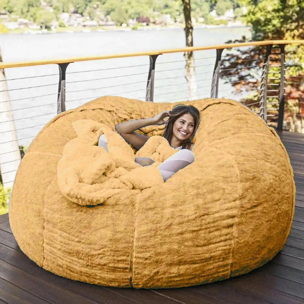 Giant Fluffy Fur Bean Bag Super Soft Replacement Cover