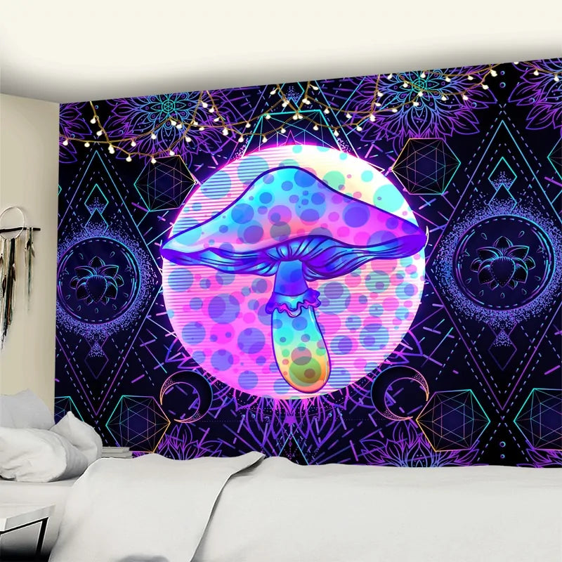 Illusory Art Mushroom Wall Hanging Tapestry