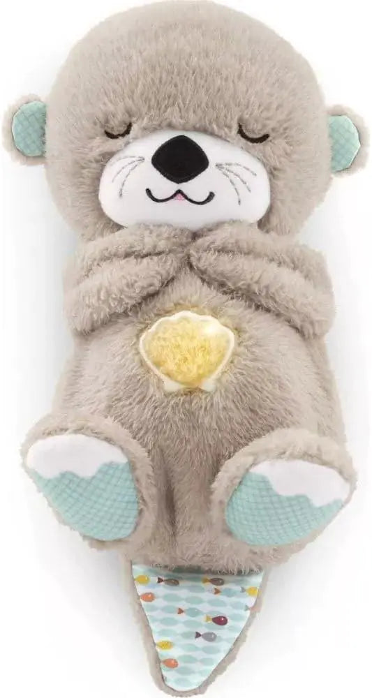 Sleep Sound Machine Soothe 'n Snuggle Otter Portable Plush Baby Toy with Sensory Details Music Lights & Rhythmic Breathing Motion