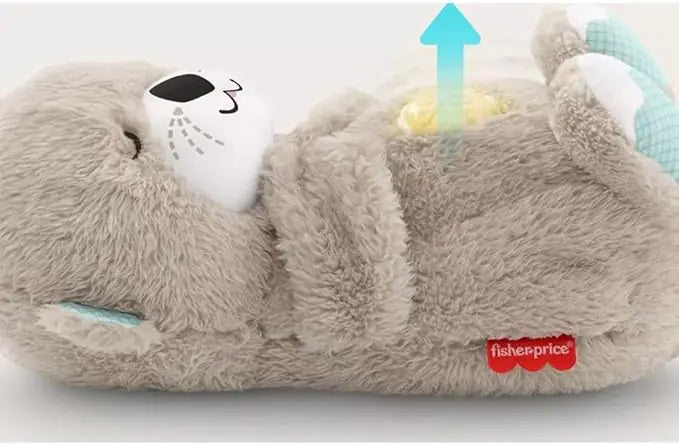 Sleep Sound Machine Soothe 'n Snuggle Otter Portable Plush Baby Toy with Sensory Details Music Lights & Rhythmic Breathing Motion