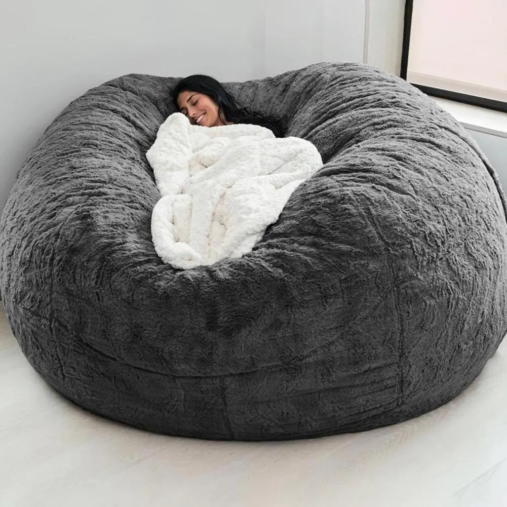 Giant Fluffy Fur Bean Bag Super Soft Replacement Cover